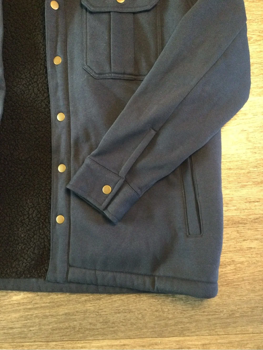 Banana Republic Navy Sherpa-Lined Shirt Jacket